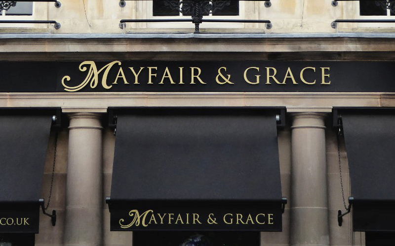 Black Awnings for Mayfair and Grace