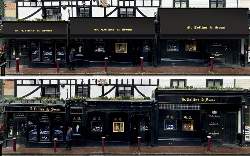 Awning before and After