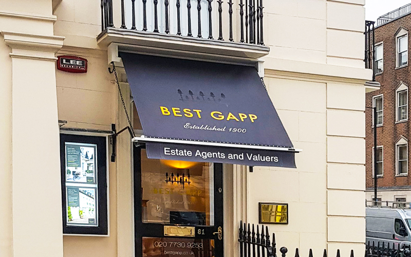 Victorian entrance awning