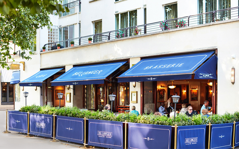 Restaurant Awning and Barriers