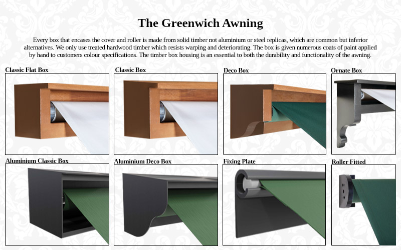 British Traditional Greenwich Awning UK Awning Supplier
